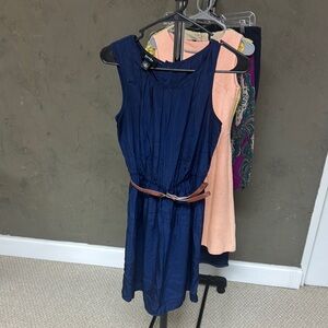 Elegant Blue Sleeveless Dress